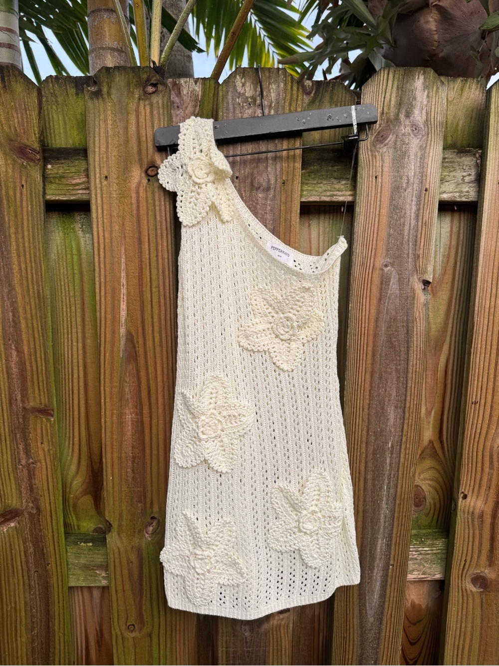 NWOT Peppermayo off the shoulder Crochet cover up